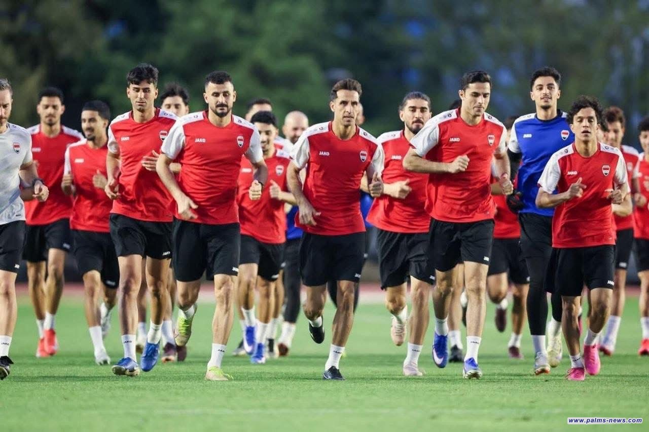 المنتخب الوطني العراقي يجري آخر حصة تدريبية قبل النهائي الحاسم أمام بوليفيا فجر الأربعاء.